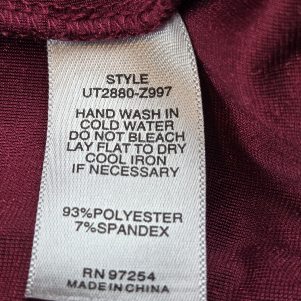 Mixed Threads LA Velvet Crop Top Women's M Burgundy Whimsigoth Vamp Witchy Y2K - Picture 5 of 7